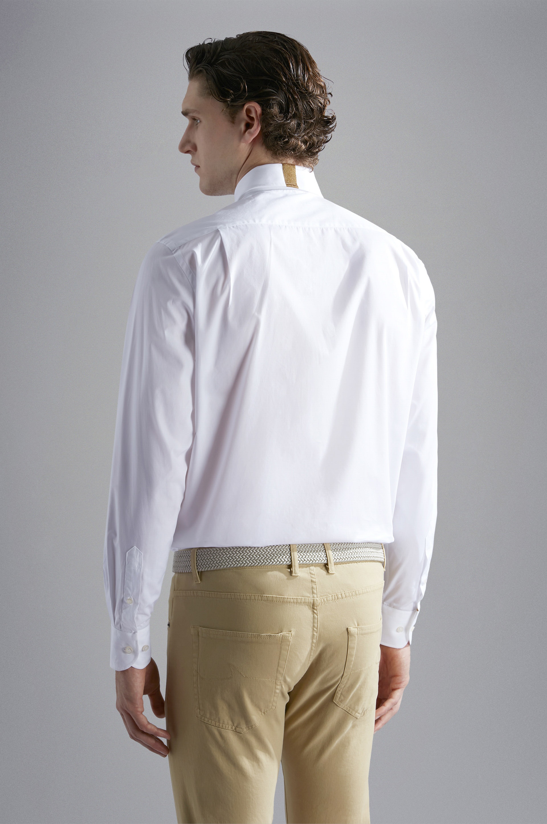 COTTON POPLIN SHIRT WITH HERALDIC EMBROIDERY - 3