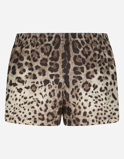 Dolce & Gabbana Short swim trunks with leopard print outlook
