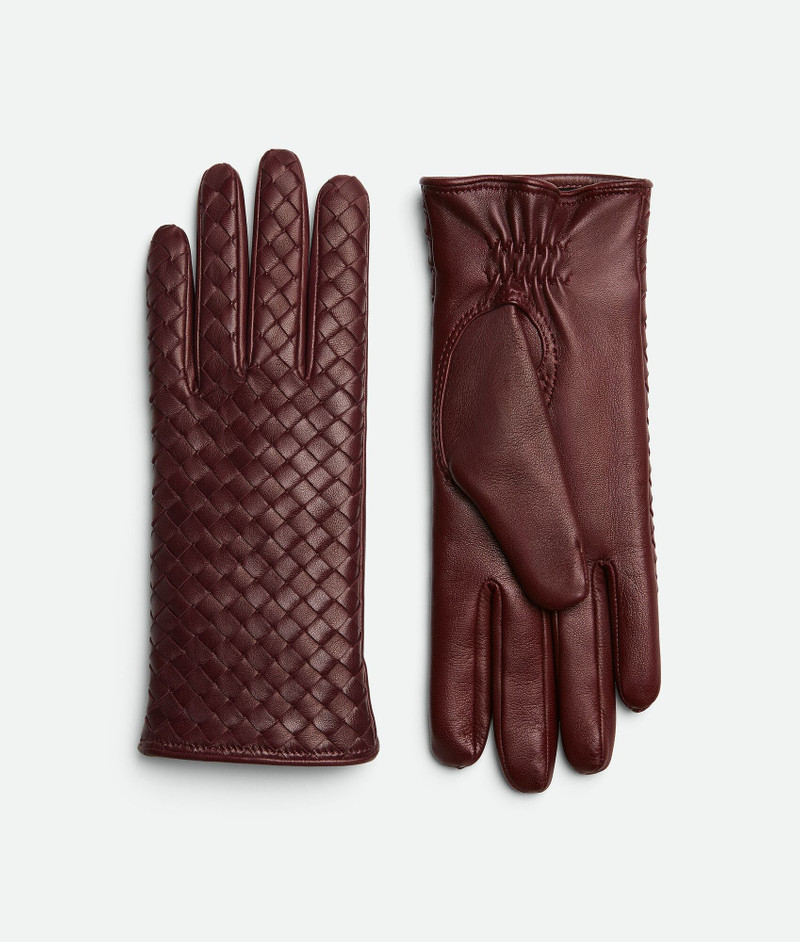 Intrecciato Leather Gloves 1