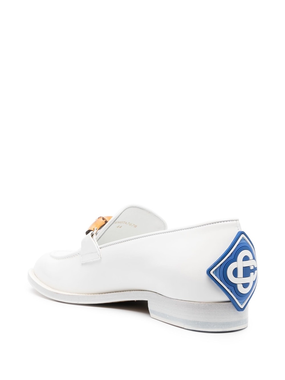 bamboo-detail leather loafers - 3