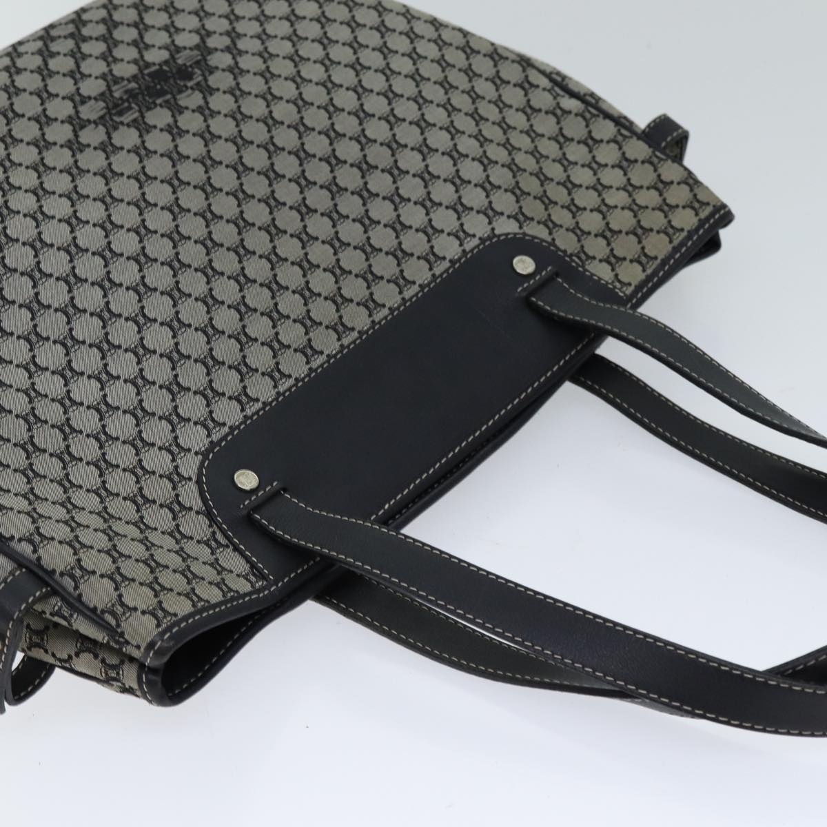 CELINE Macadam Canvas Hand Bag Gray - 7