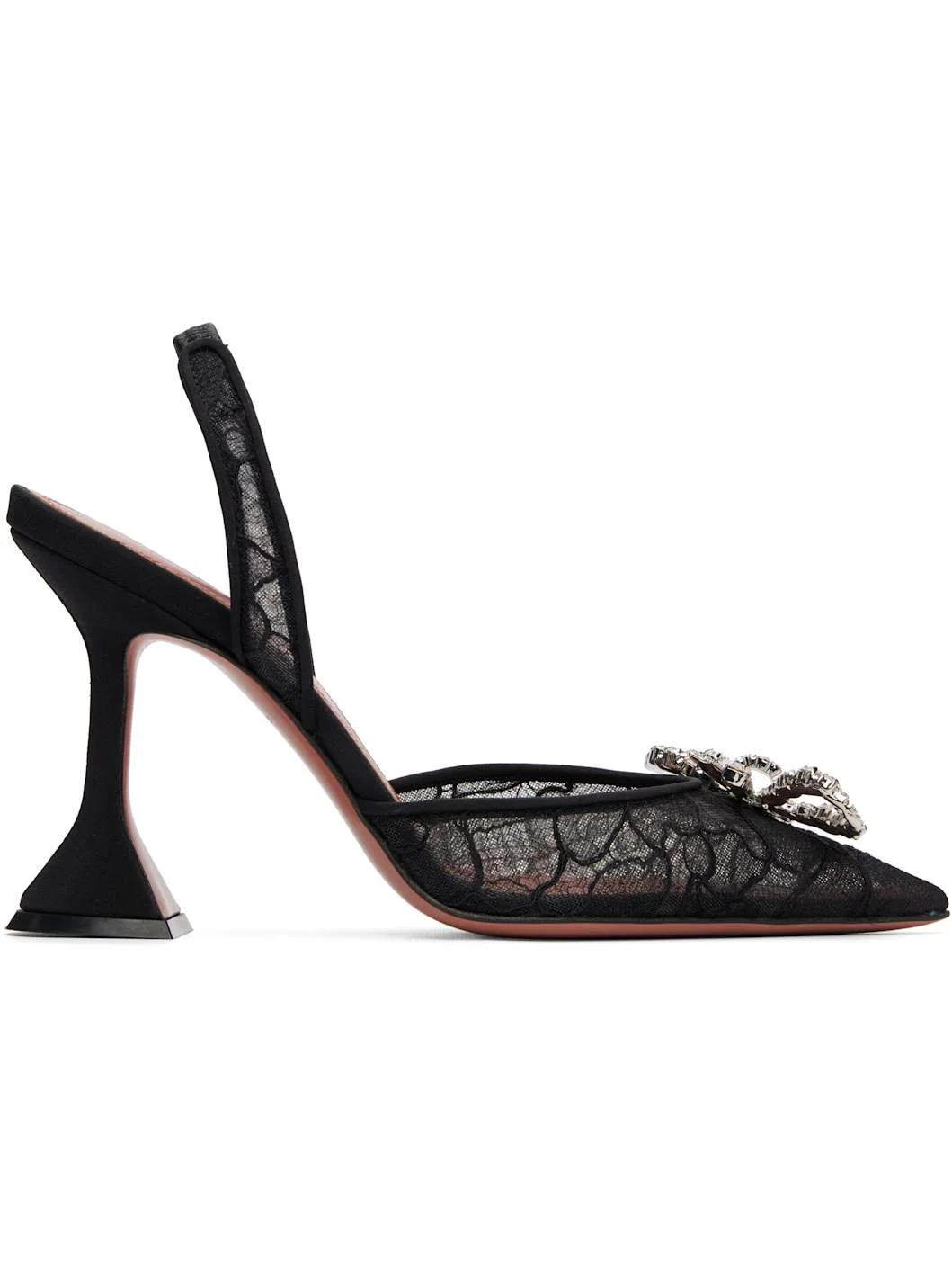 Black Rosie Lace Sling 95 Heels - 1