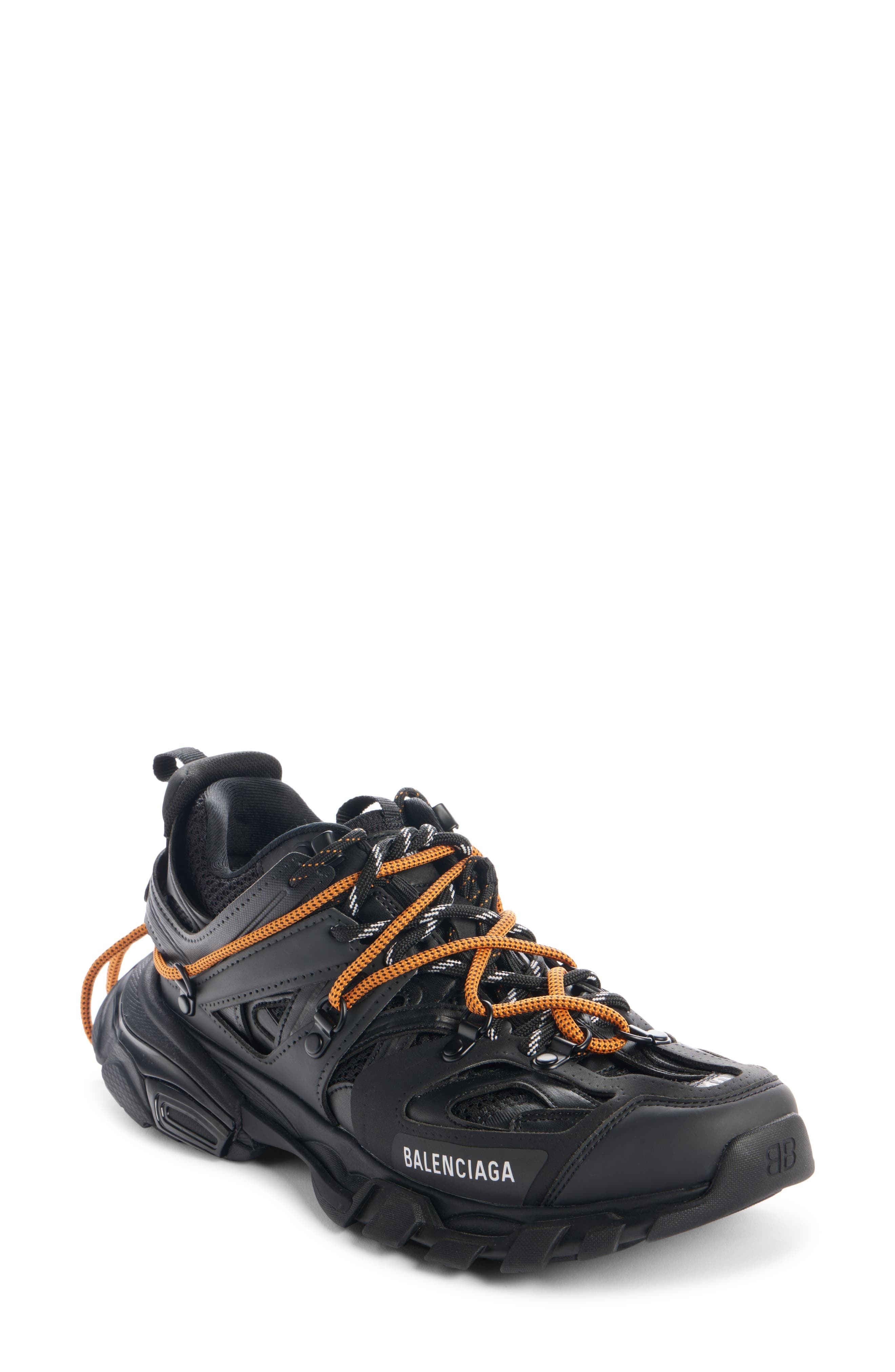 Balenciaga Track Trail Sneaker in Black /Orange at Nordstrom - 1