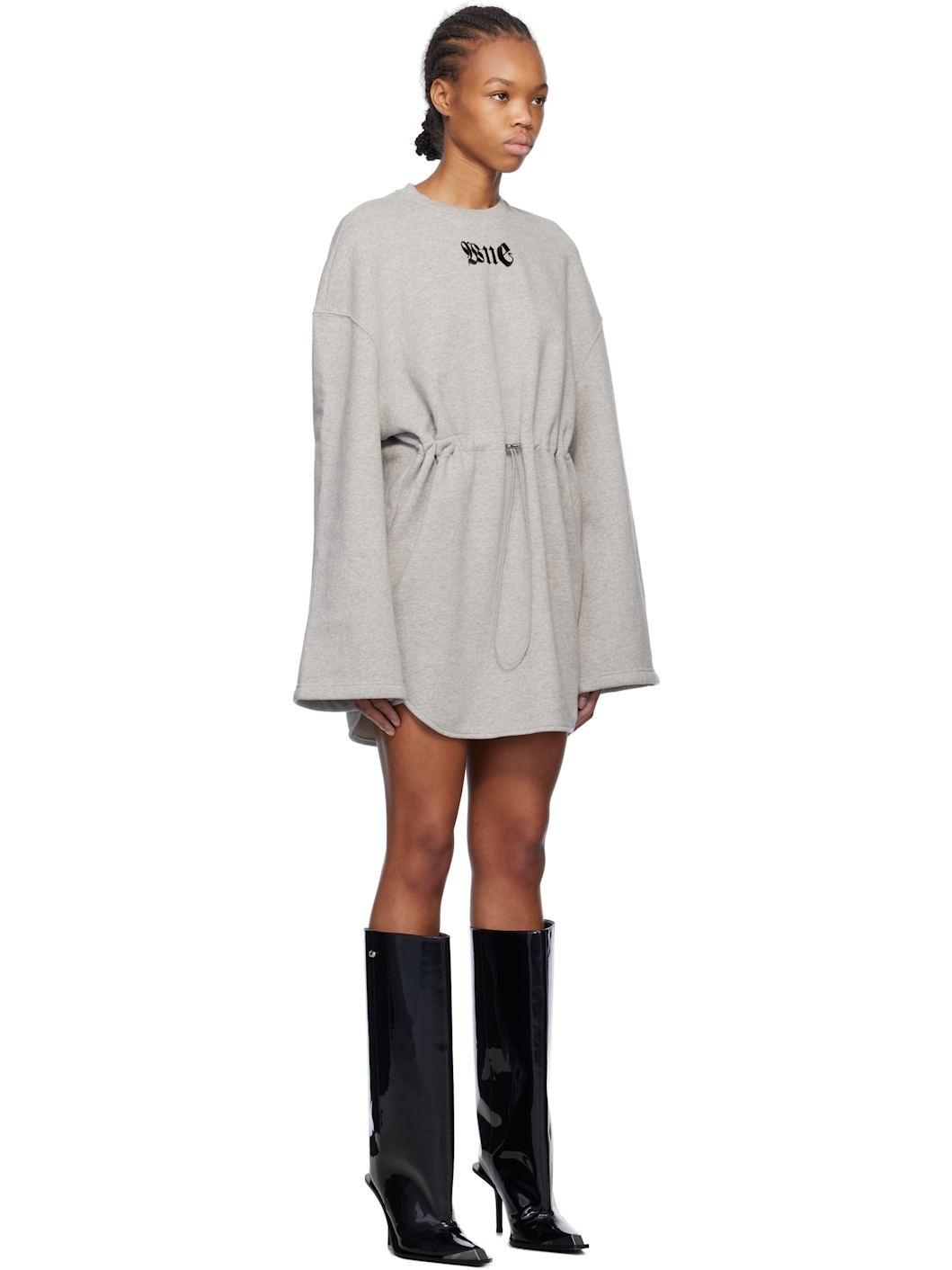 Gray String Mini Dress - 2