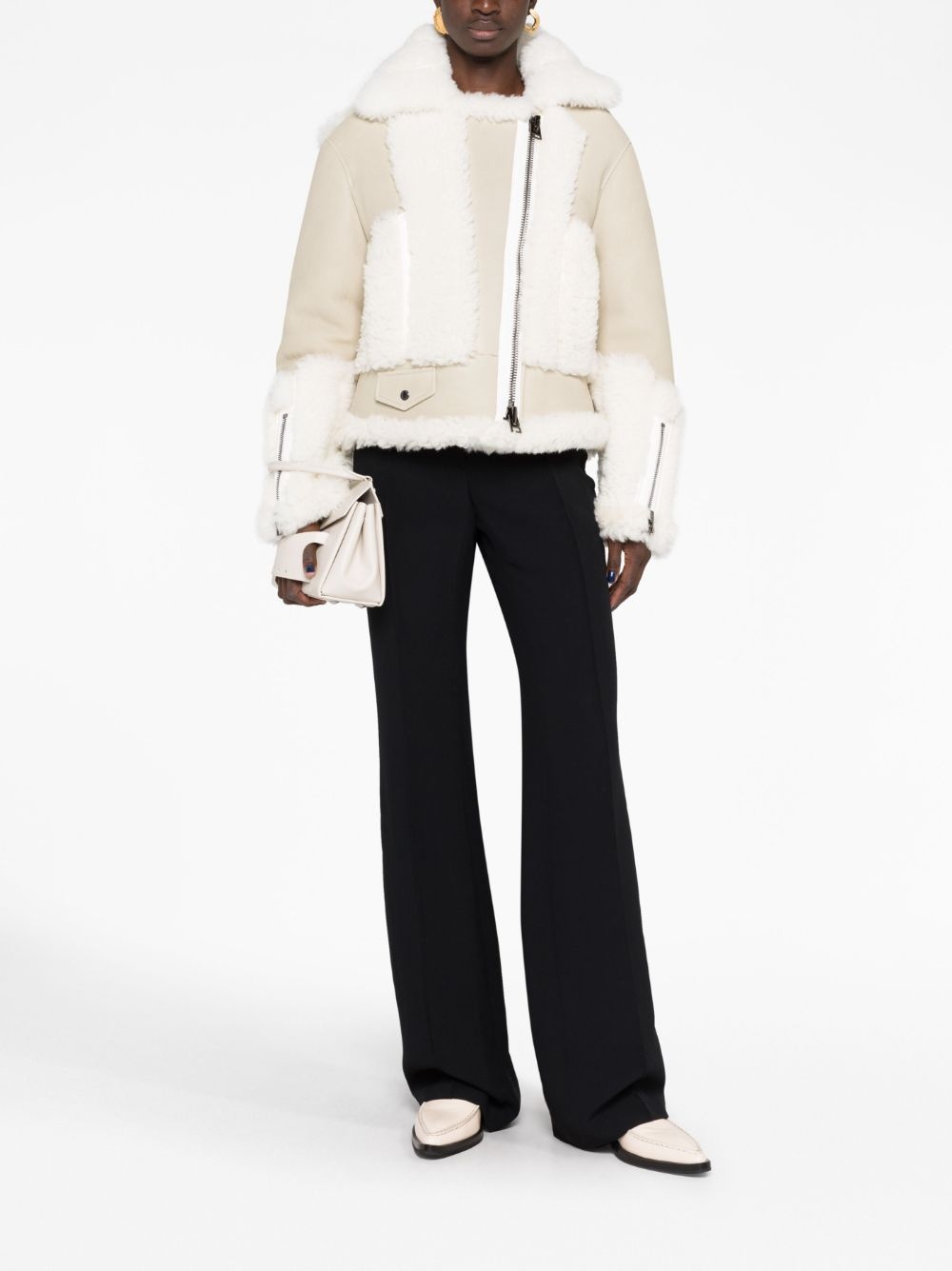 high-waisted flared trousers - 2