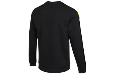 adidas Men's adidas neo Smly Swt Smiling Face Printing Knit Round Neck Pullover Black HB7408 outlook