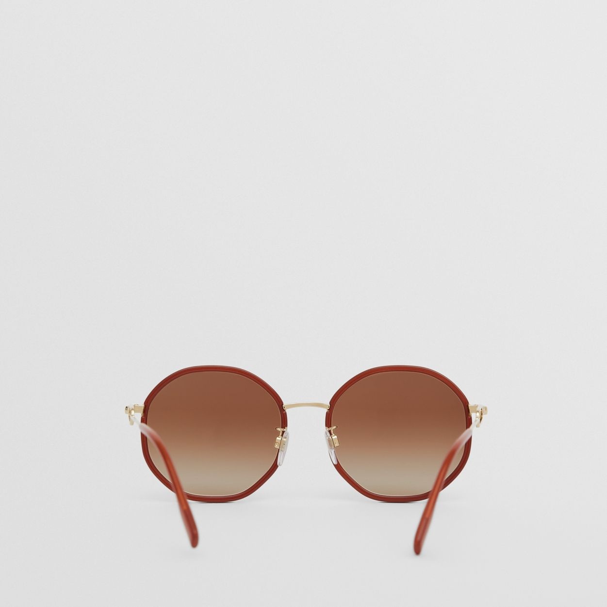 Chain-link Detail Geometric Frame Sunglasses - 5