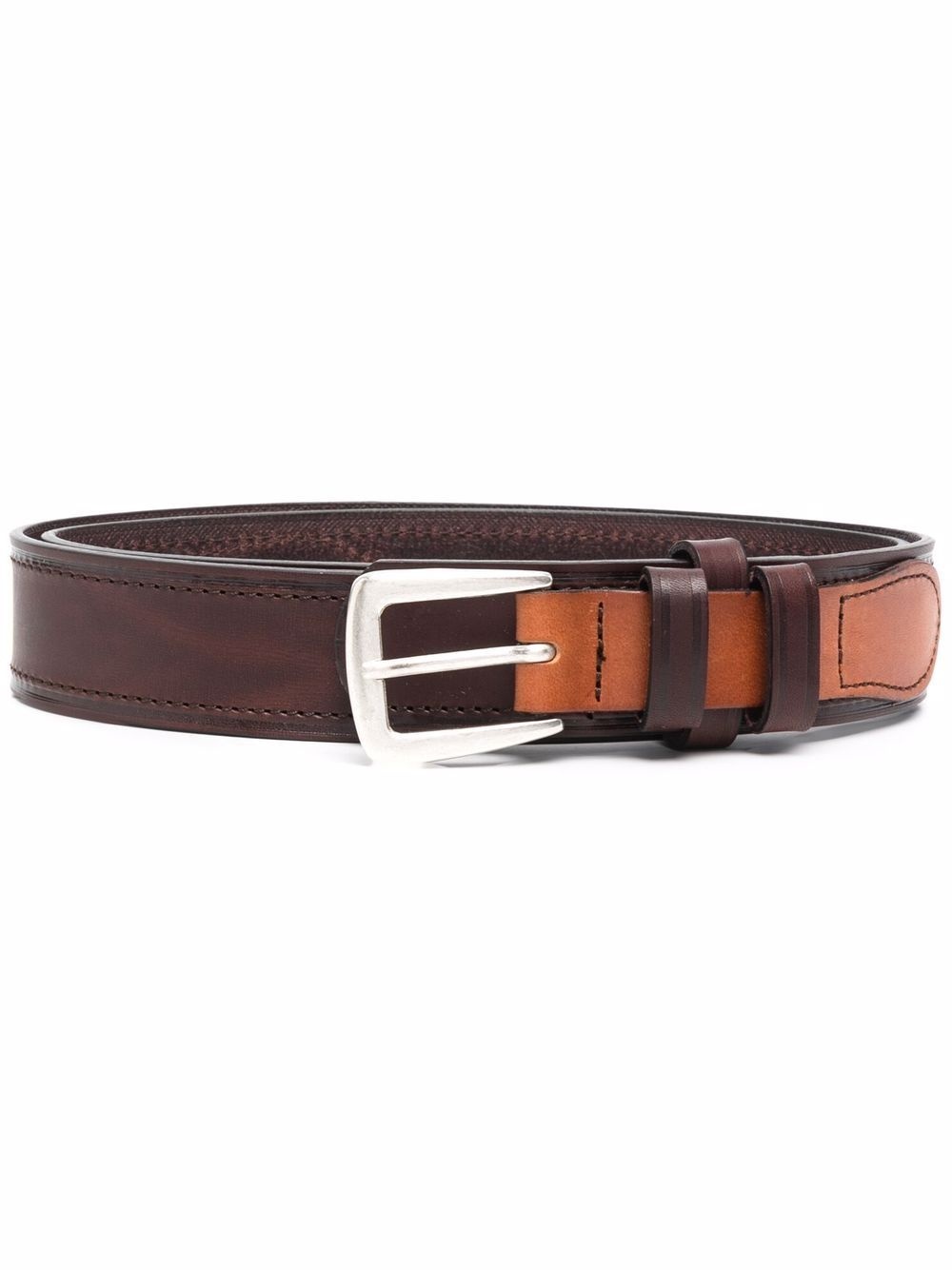 layered two-tone belt - 1