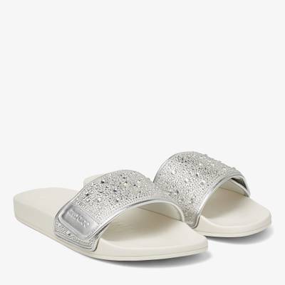 JIMMY CHOO Fitz/M
Ivory Satin and Metallic Nappa Slides with Crystal Embellishment outlook