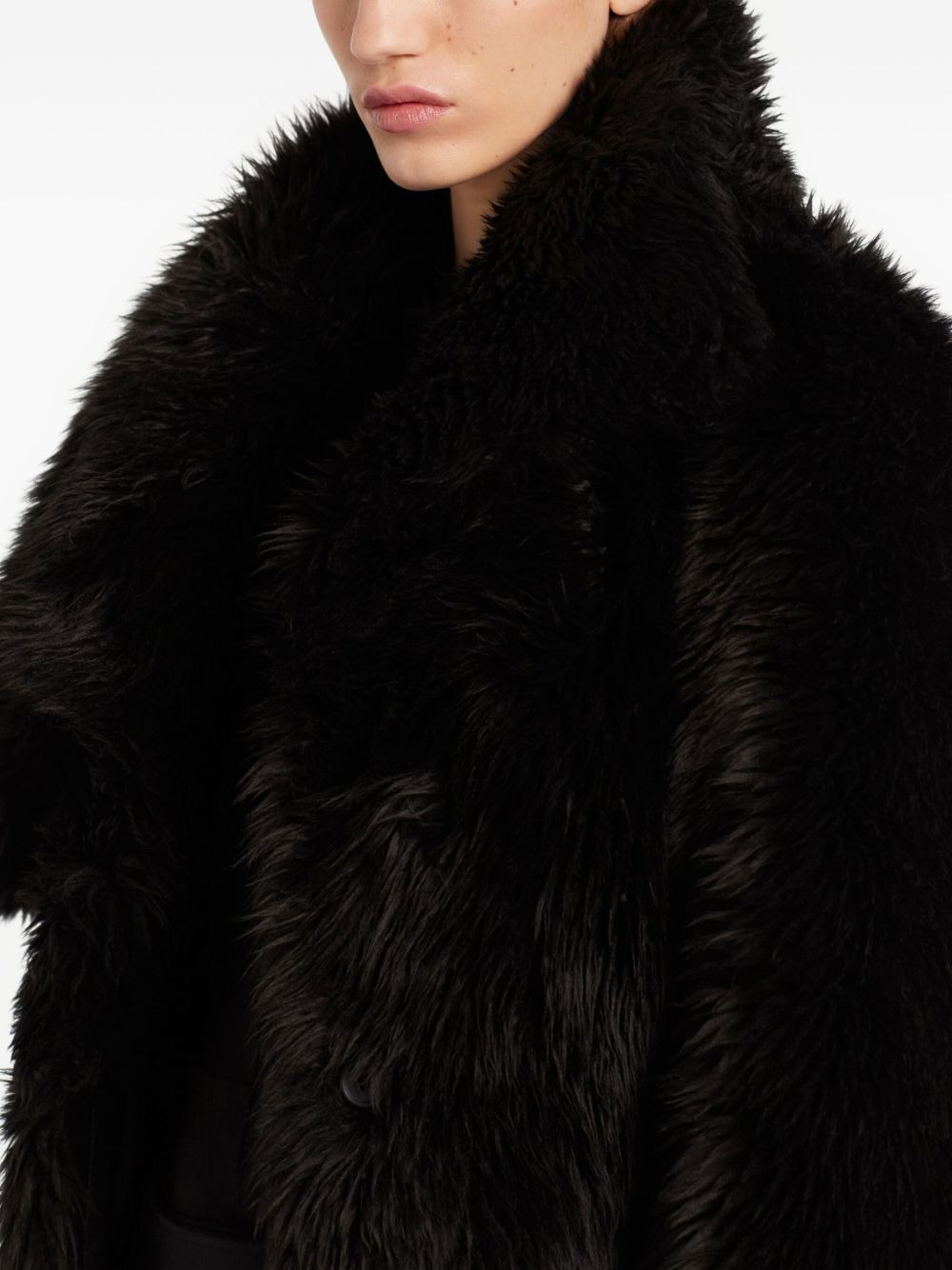 fluffy cropped jacket - 5