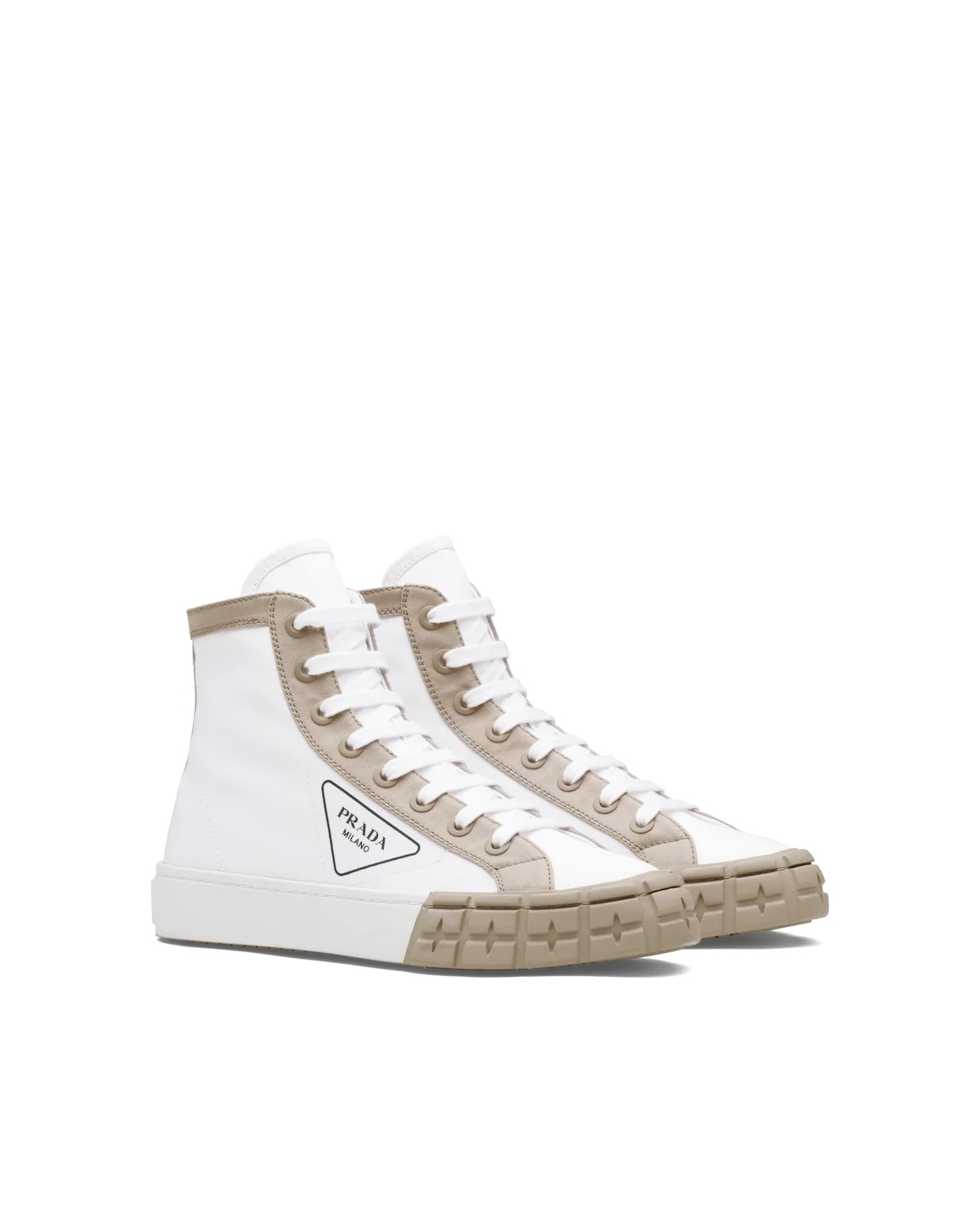 Gabardine high-top sneakers - 1