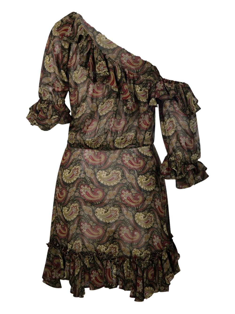 paisley-print mini dress - 2