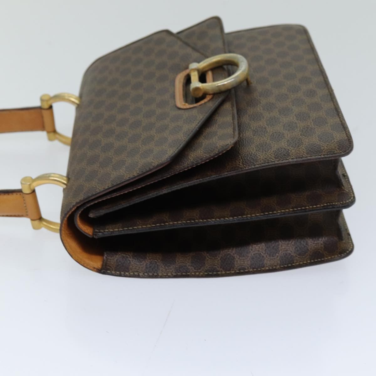 CELINE Macadam Canvas Hand Bag Pvc Brown - 4