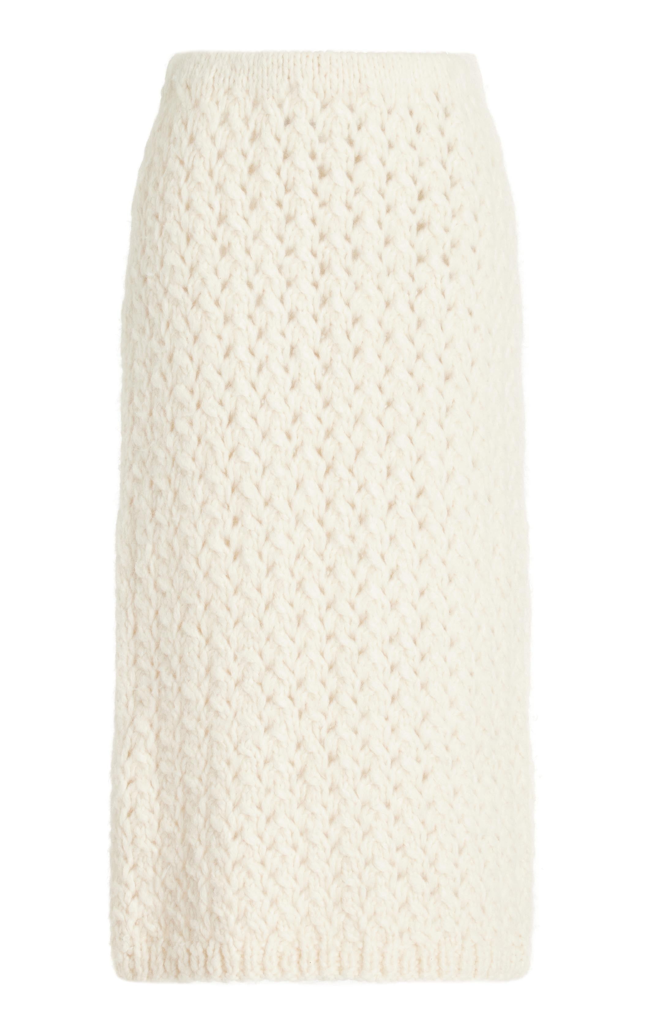 Collin Skirt in Ivory Welfat Cashmere - 1