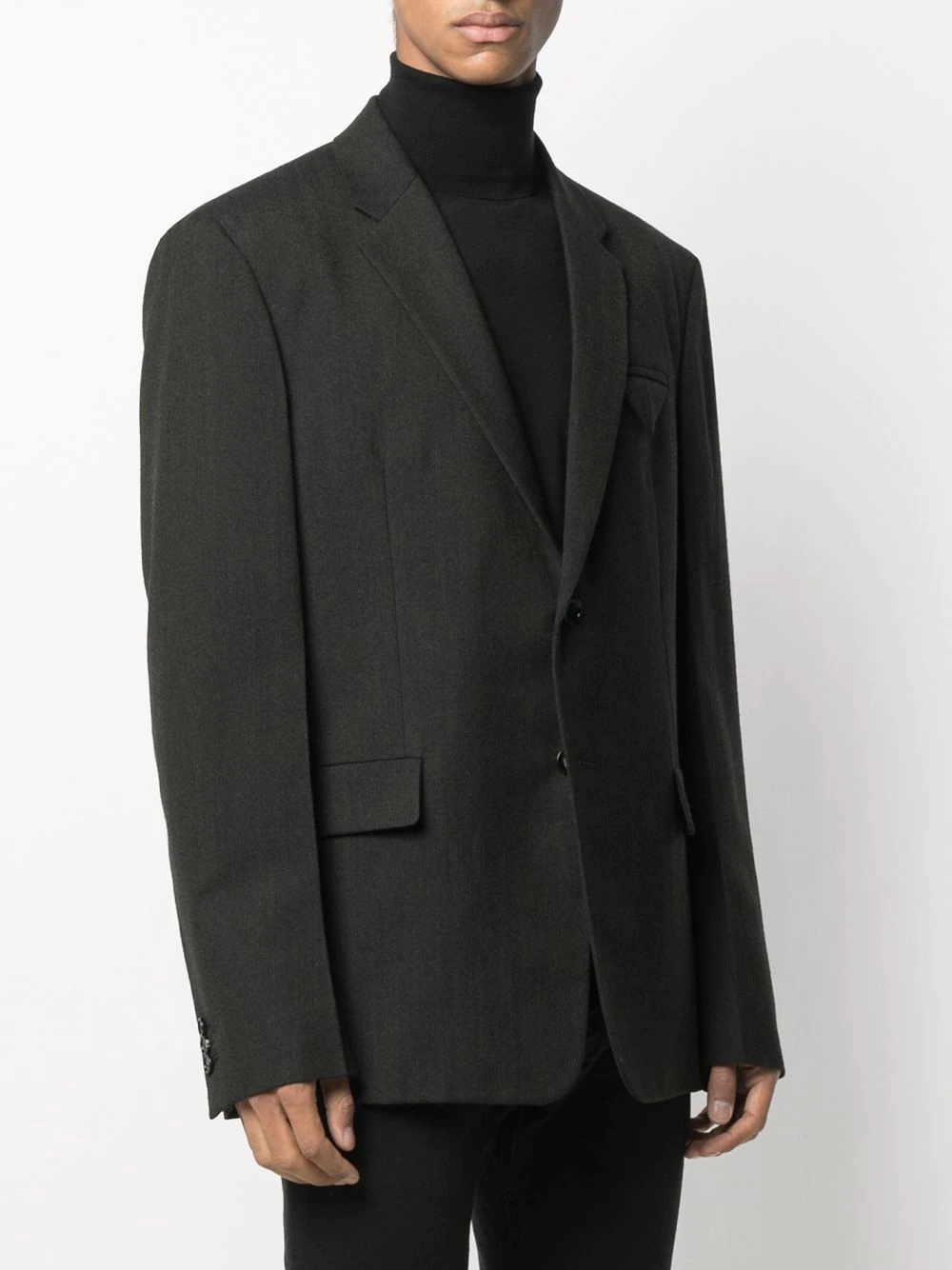 notched lapels blazer jacket - 3