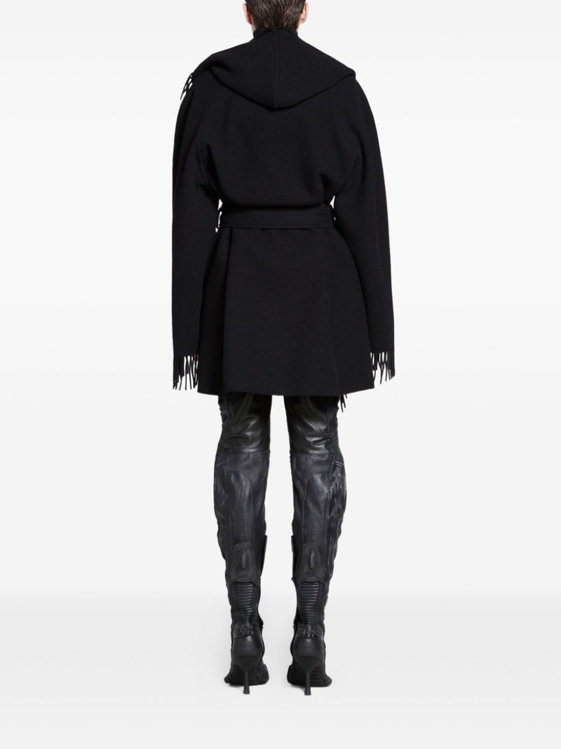 fringed-edge hooded cardi-coat 4