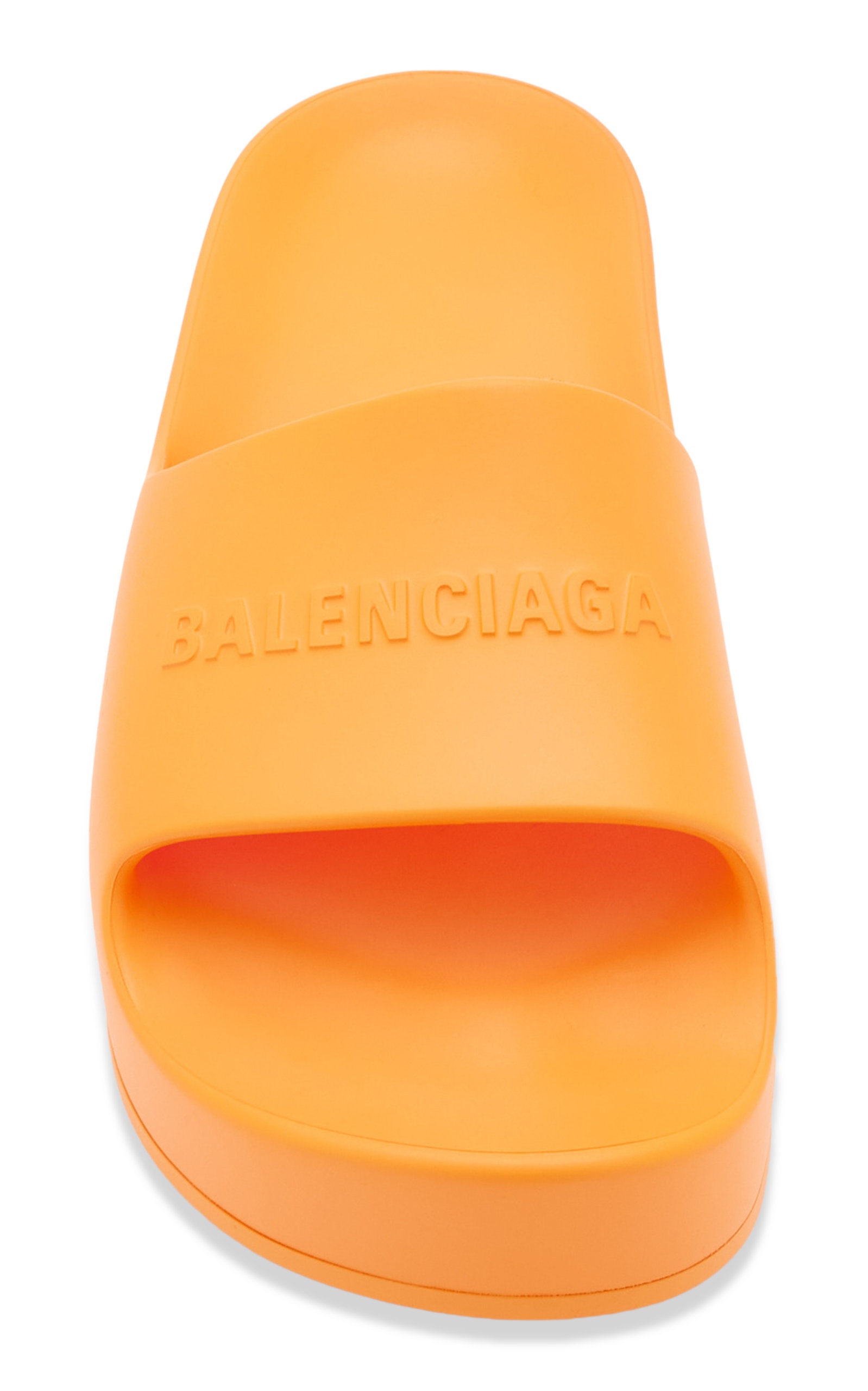 Chunky Logo-Embossed Rubber Slide Sandals orange - 3