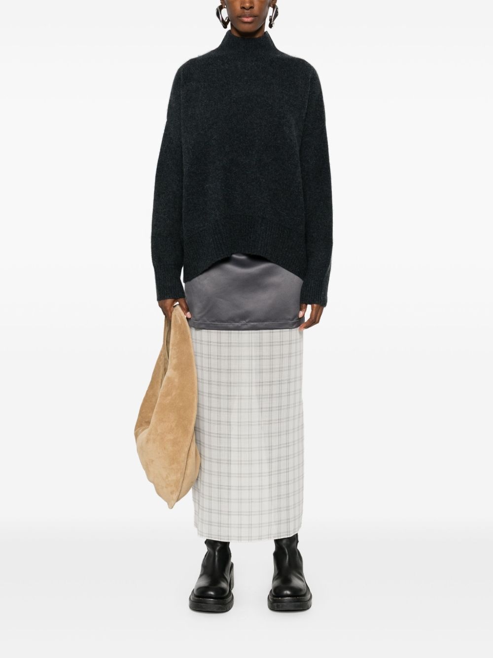 drop shoulder sweater - 2