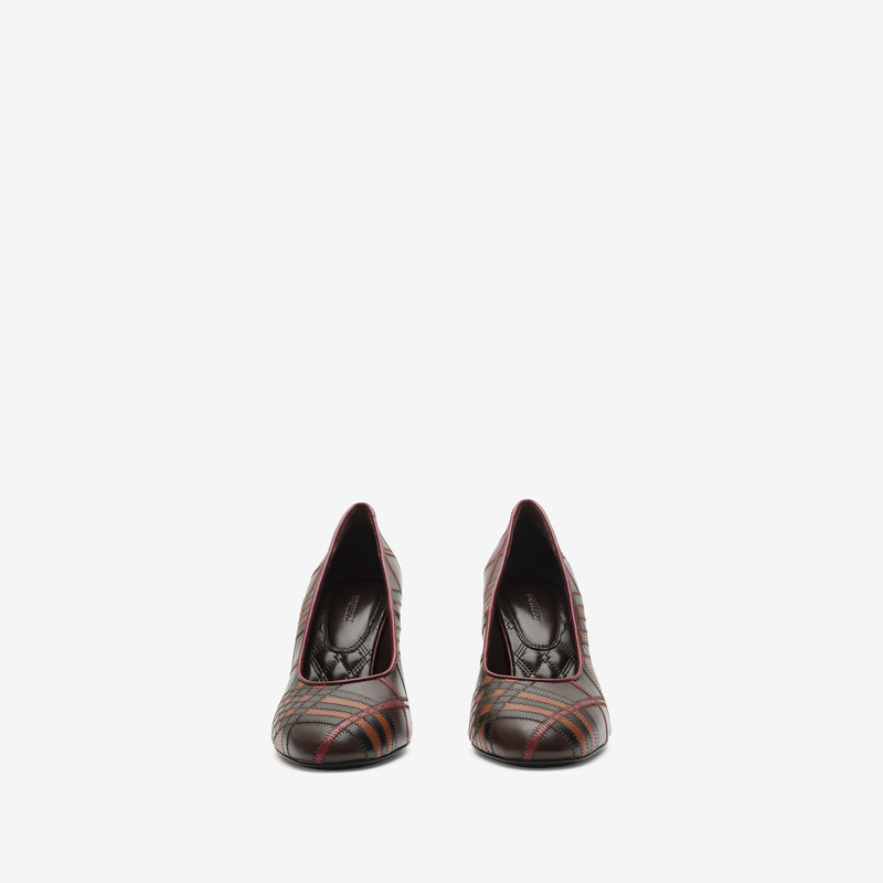 Burberry Check Leather Trinket Pumps outlook