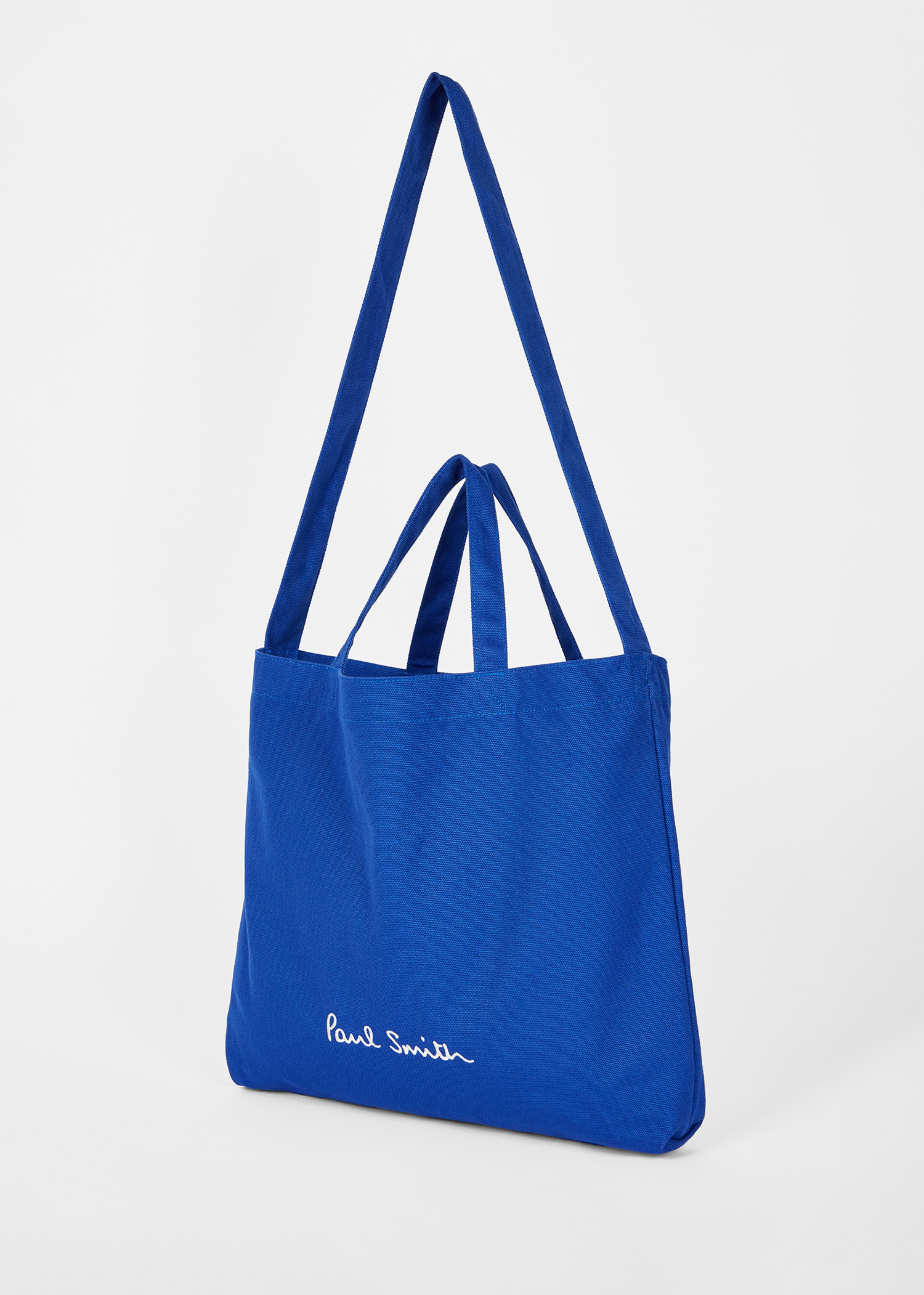 Blue Cotton-Canvas Quote Tote Bag - 2