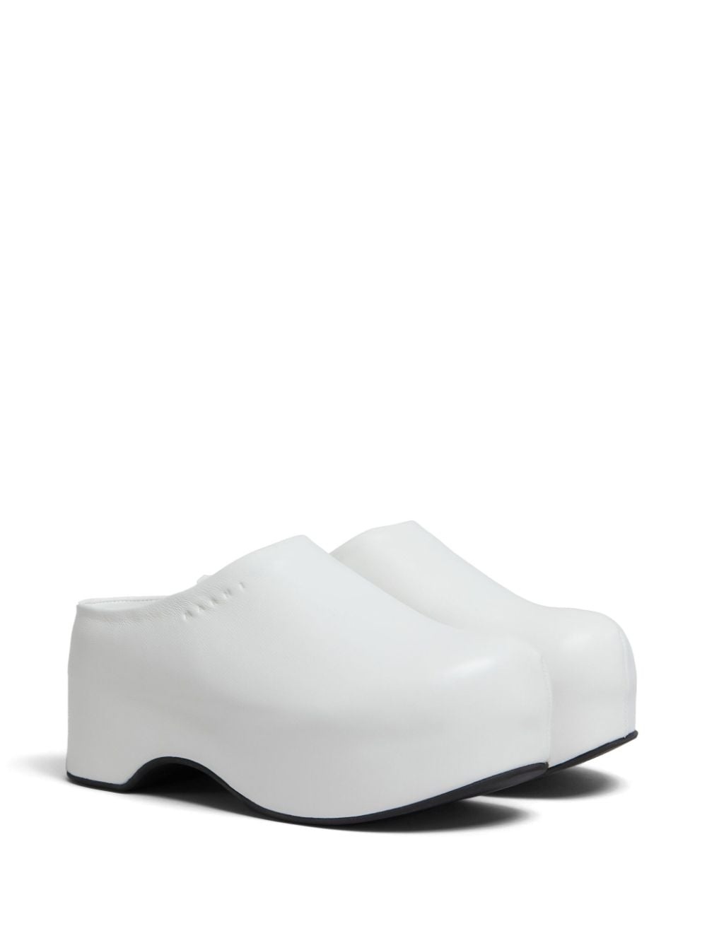 chunky leather mules - 2