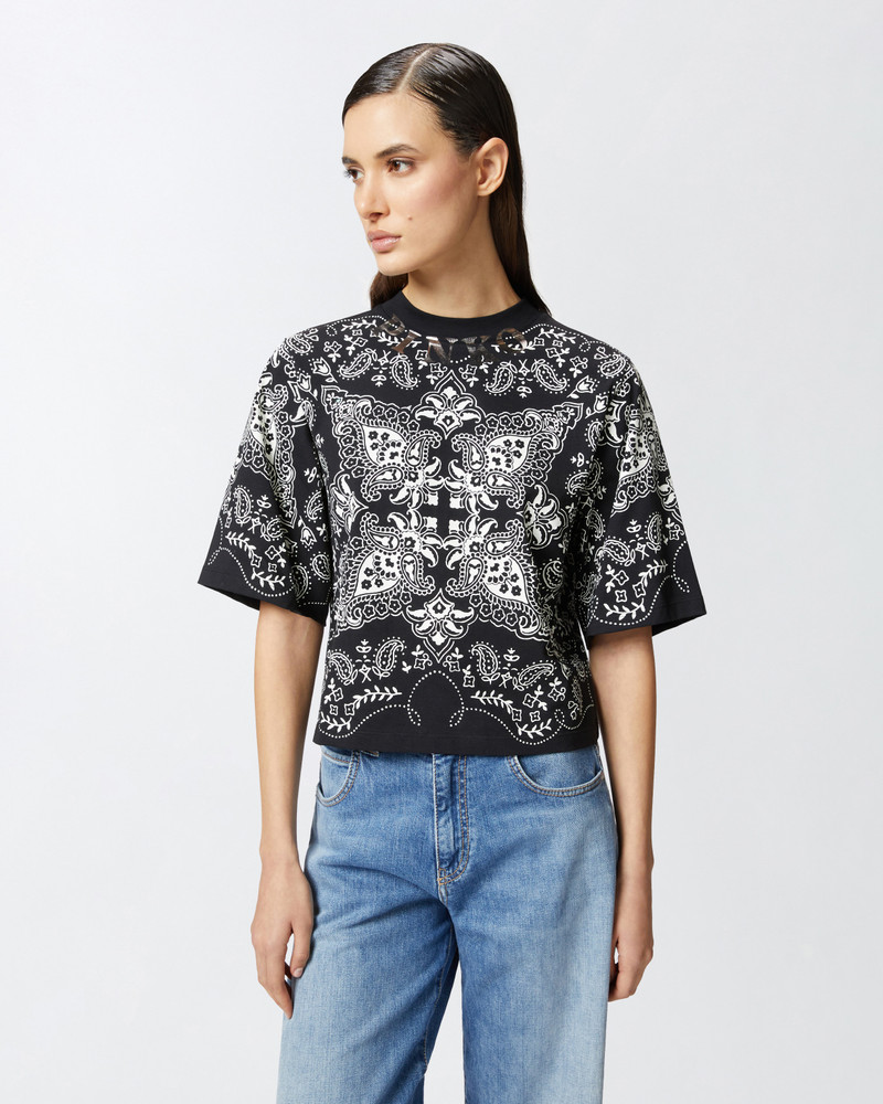 PINKO BANDANA PRINT T-SHIRT outlook