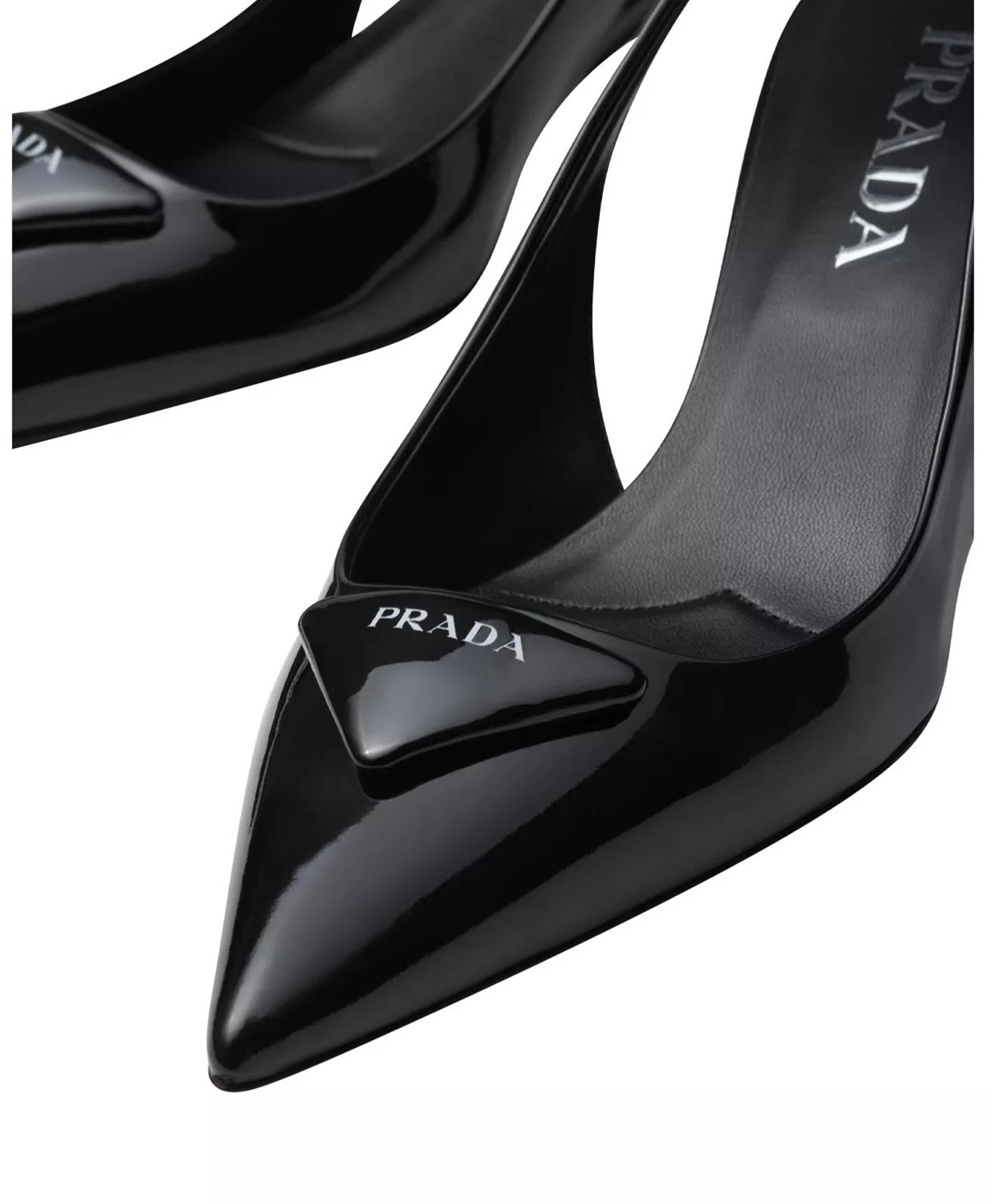Women's Patent Leather Slingback Pumps - 5