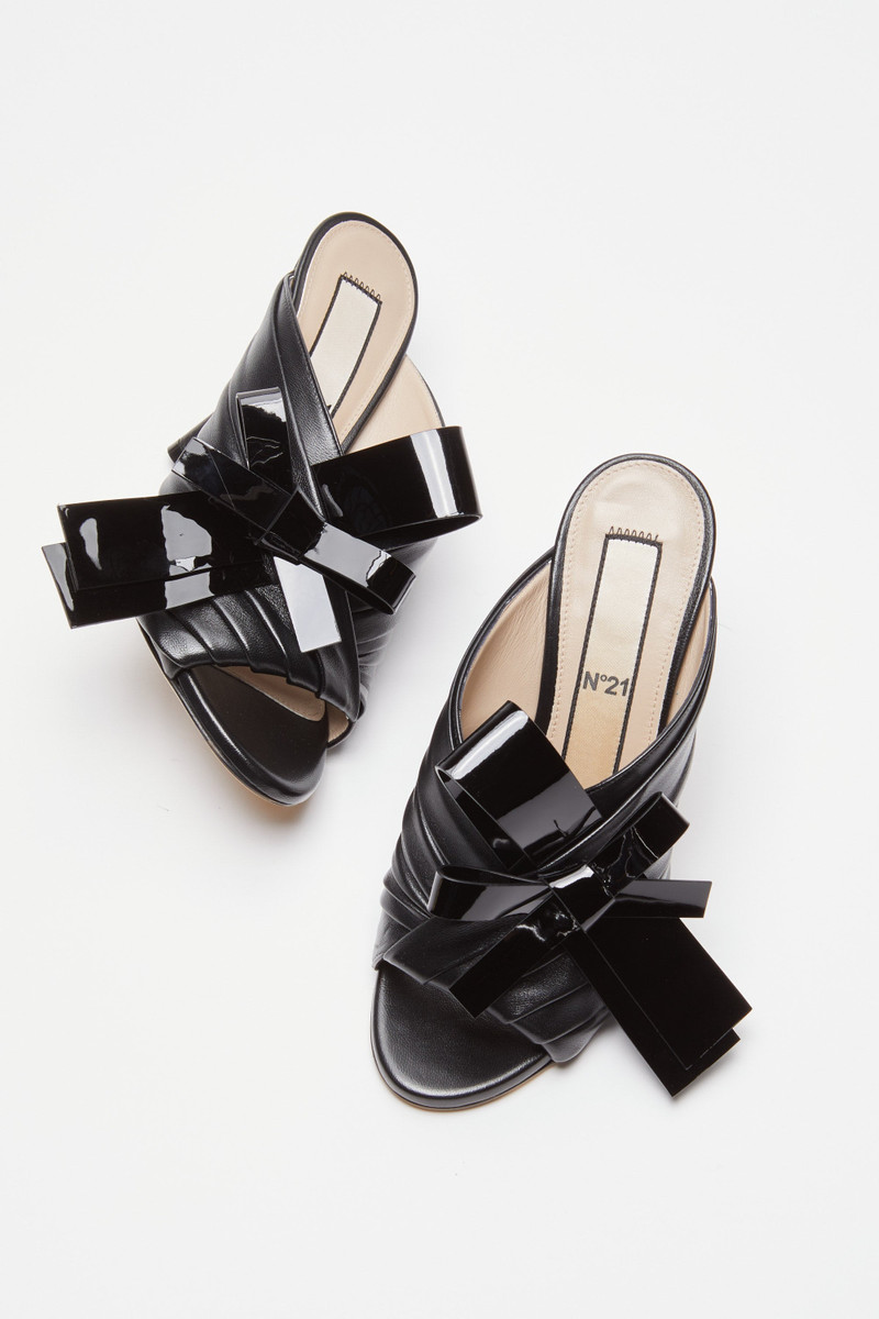 HIGH HEEL MULES WITH BOW 5