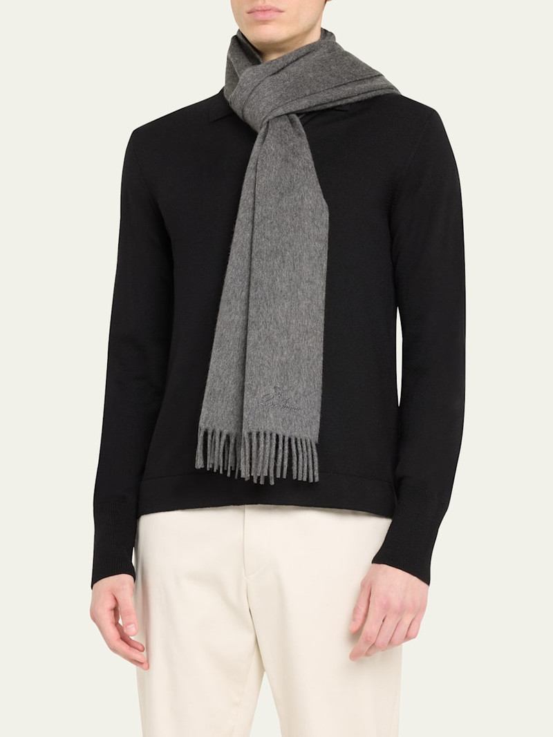 Loro Piana Men's Grande Unita Cashmere Scarf outlook