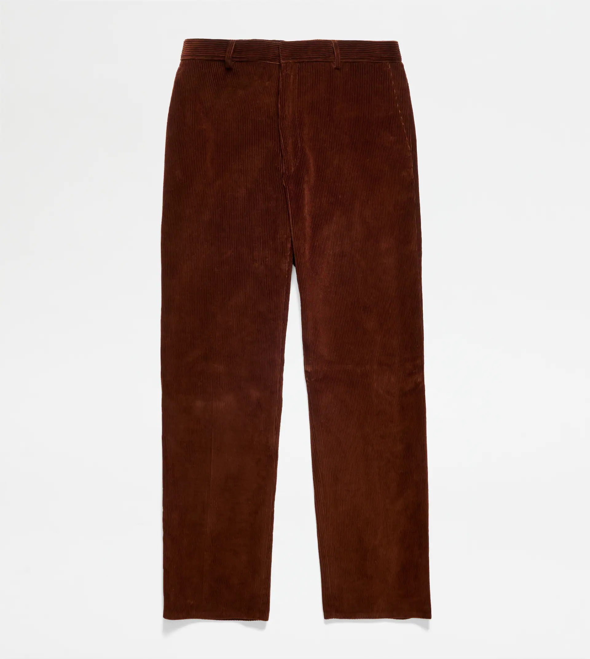 BAGGY TROUSERS IN VELVET - BROWN - 1