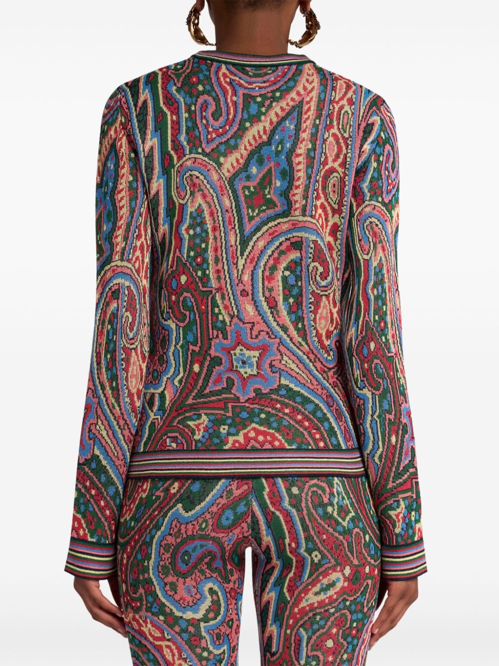 paisley-jacquard sweater - 4
