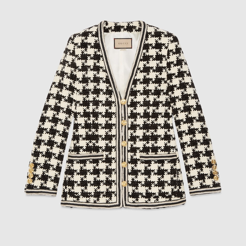 Houndstooth chenille jacket 1