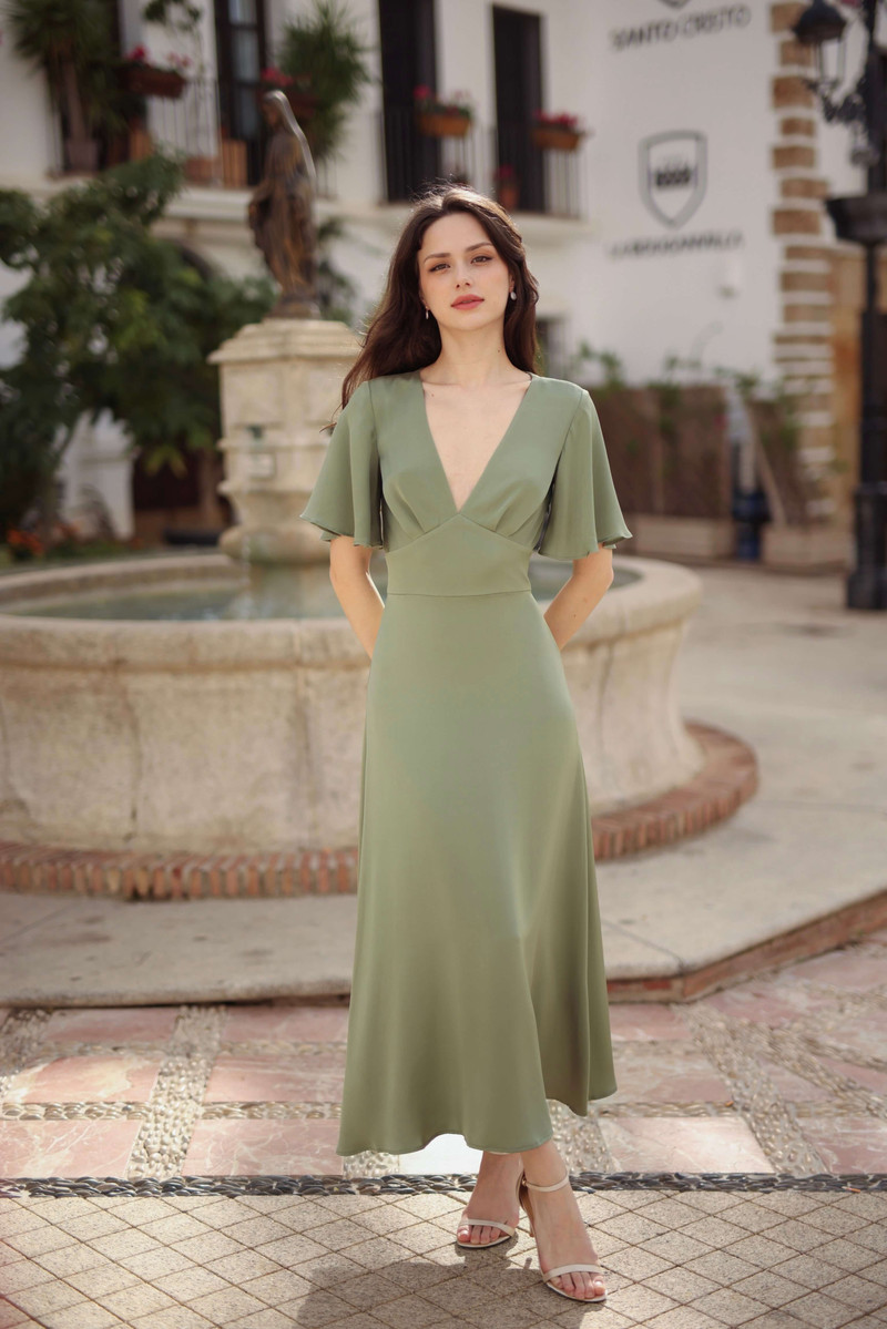 Coralie Silk Dress Open back 10