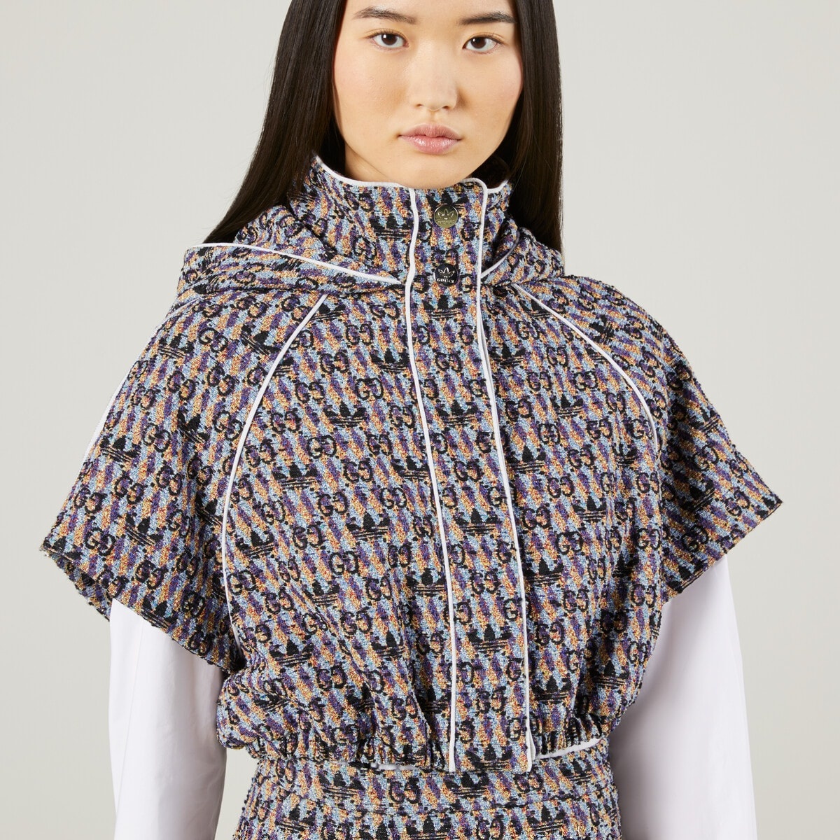 adidas x Gucci GG Trefoil cropped vest - 3
