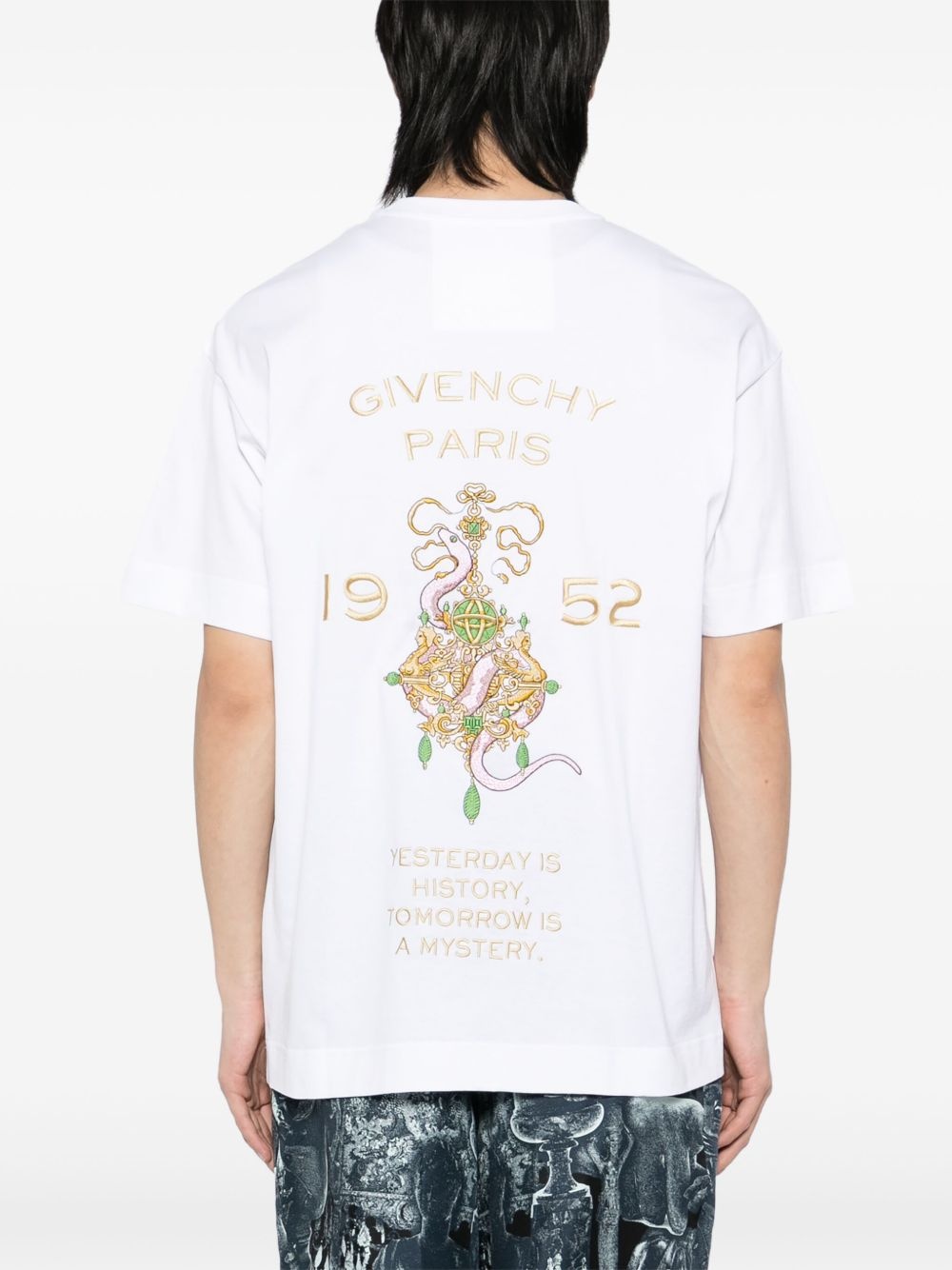 logo-embroidered T-shirt - 3