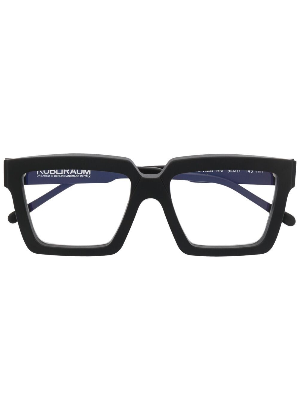 matte-effect square-frame glasses - 1