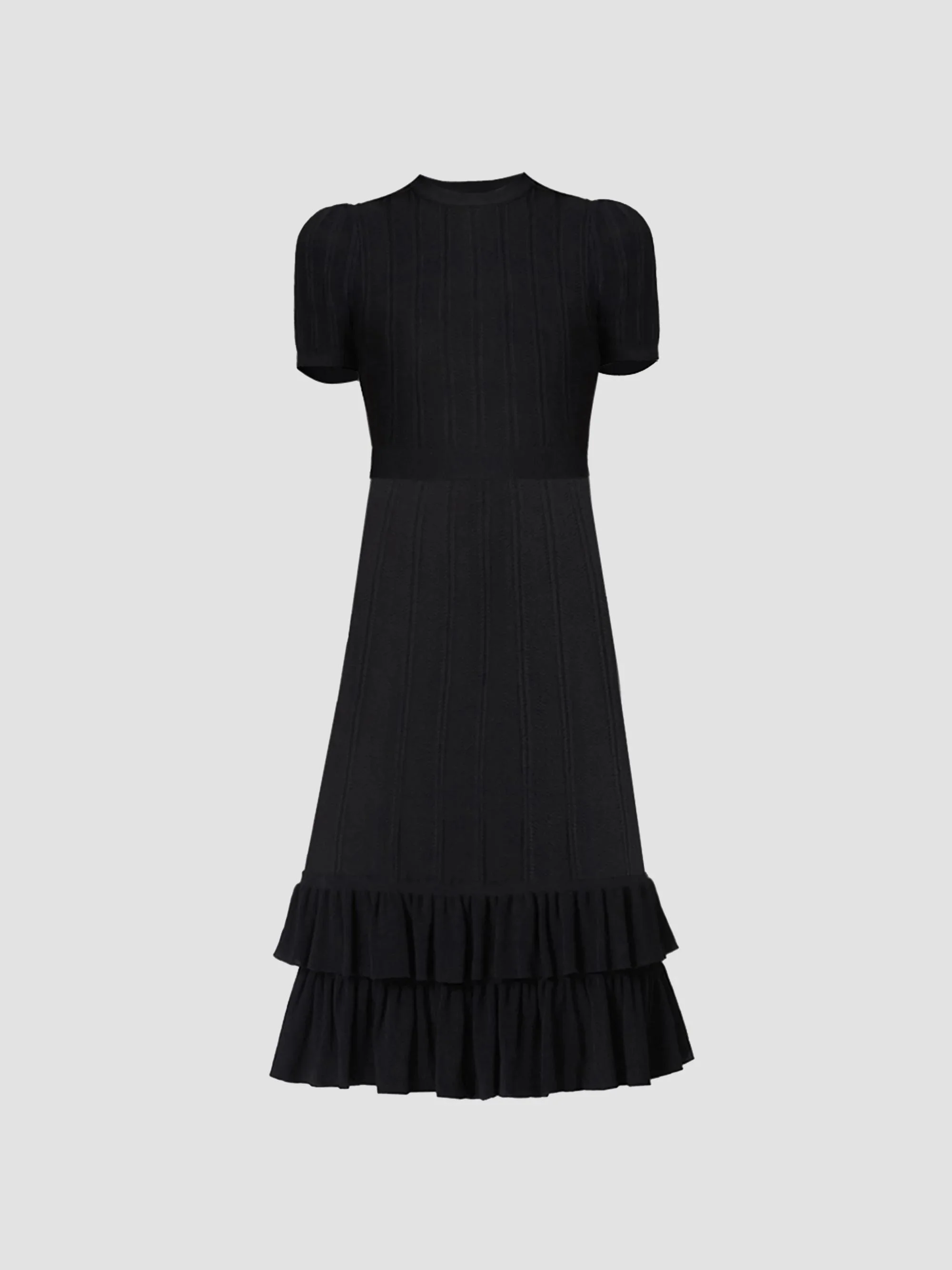 Women's Savannah Ruffle Midi Dress - Jet - 1