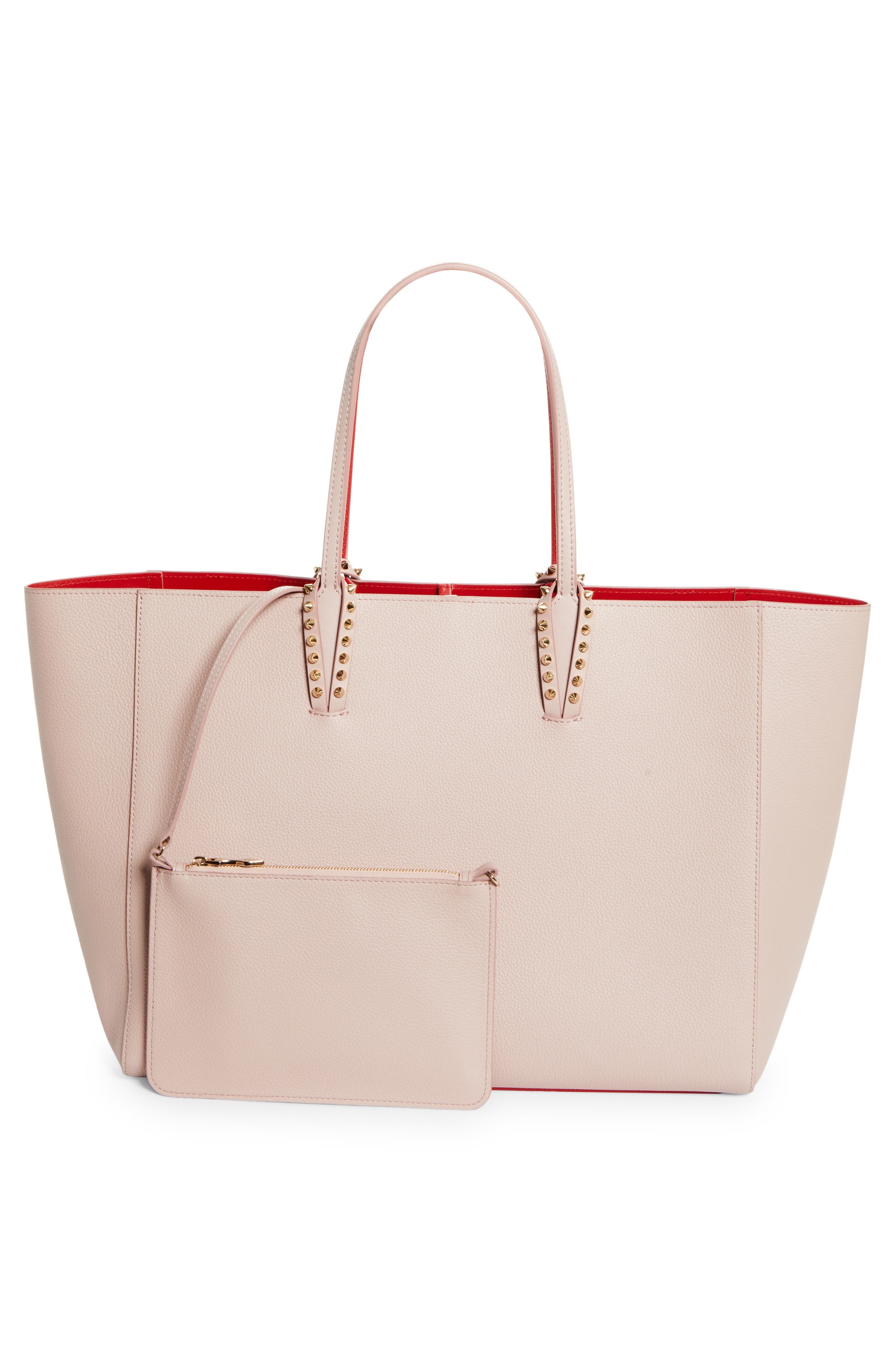 Christian Louboutin Large Cabata Soft Leather Tote Bag in Vintage Rose/Gold at Nordstrom - 4