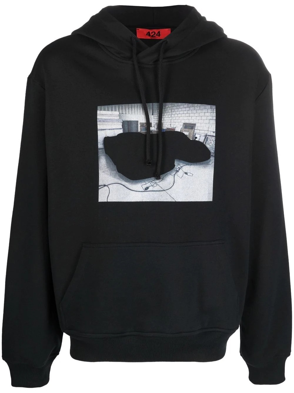 graphic-print cotton hoodie - 1