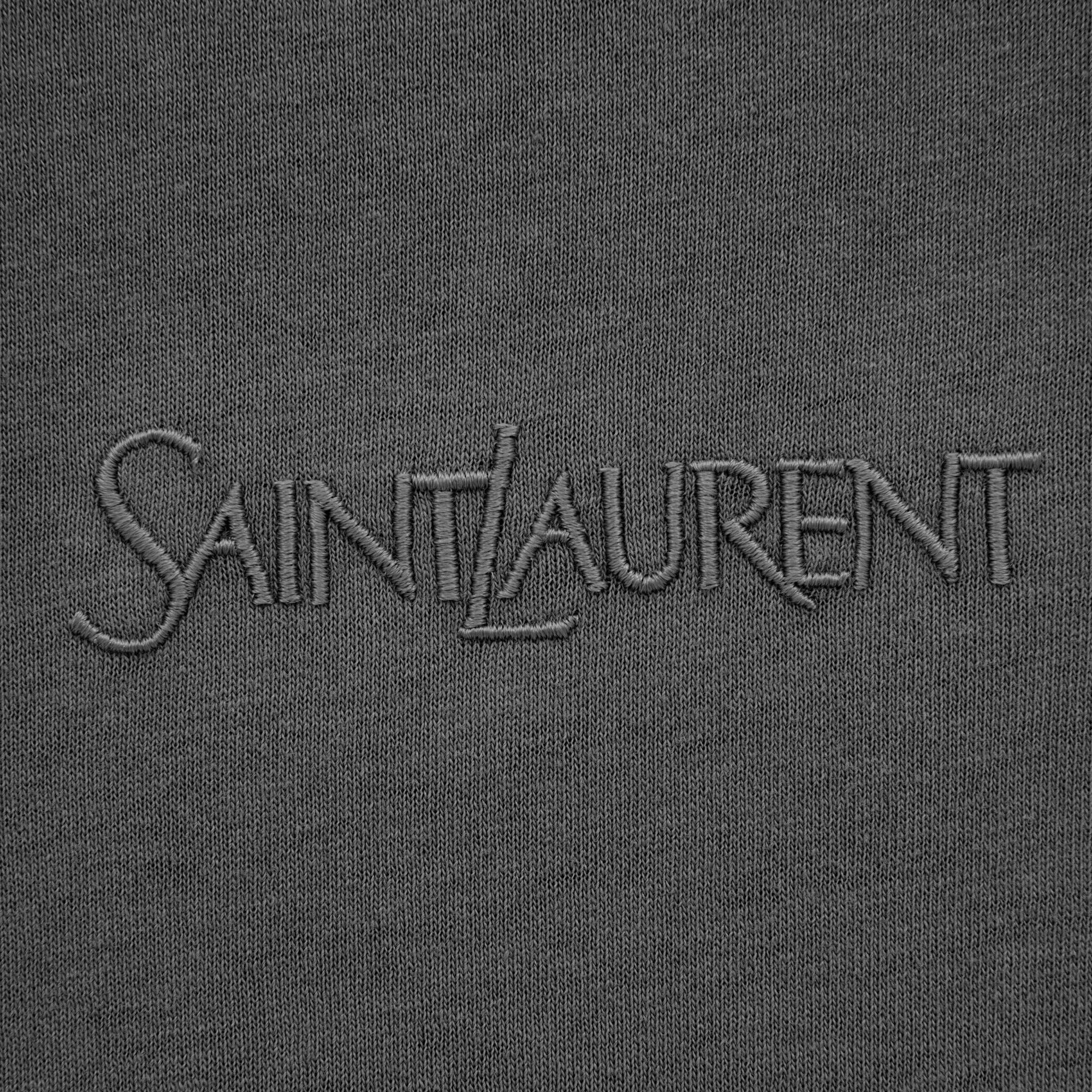Saint Laurent Short-Sleeve Tee 'Bleached Black' - 3