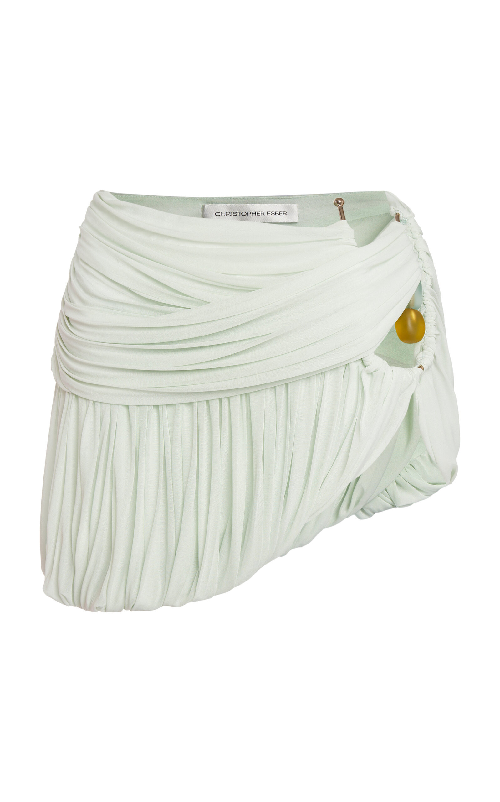 Embellished Jersey Bubble Mini Skirt light blue - 1