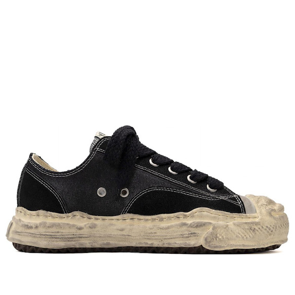 Maison MIHARA YASUHIRO Hank Distressed Canvas Low 'Black' A10FW715-BLACK - 2