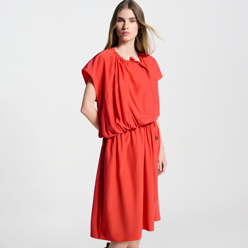Washed Silk Drawstring Dress 4