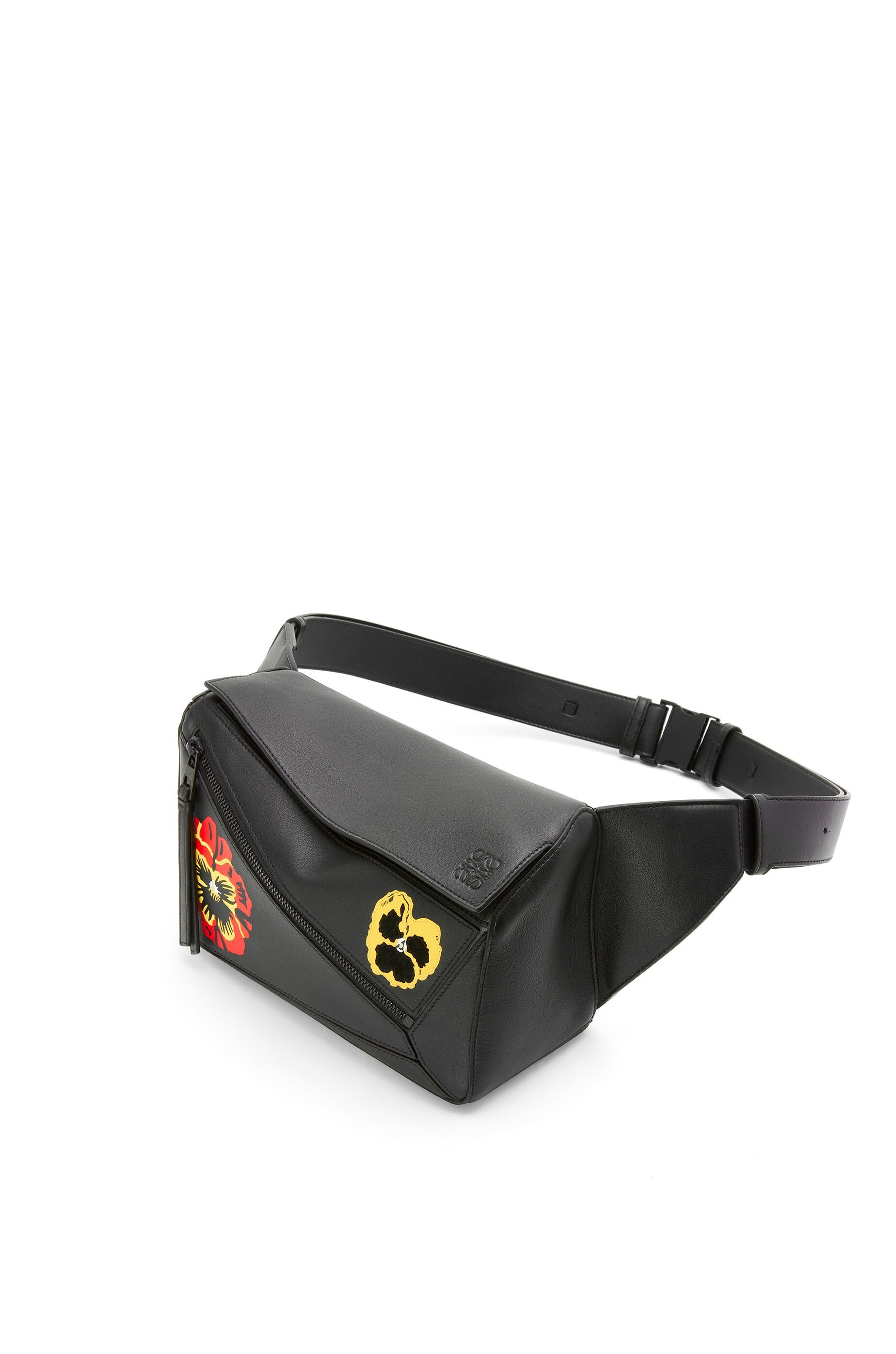 Pansies Small Puzzle bumbag in classic calfskin - 3