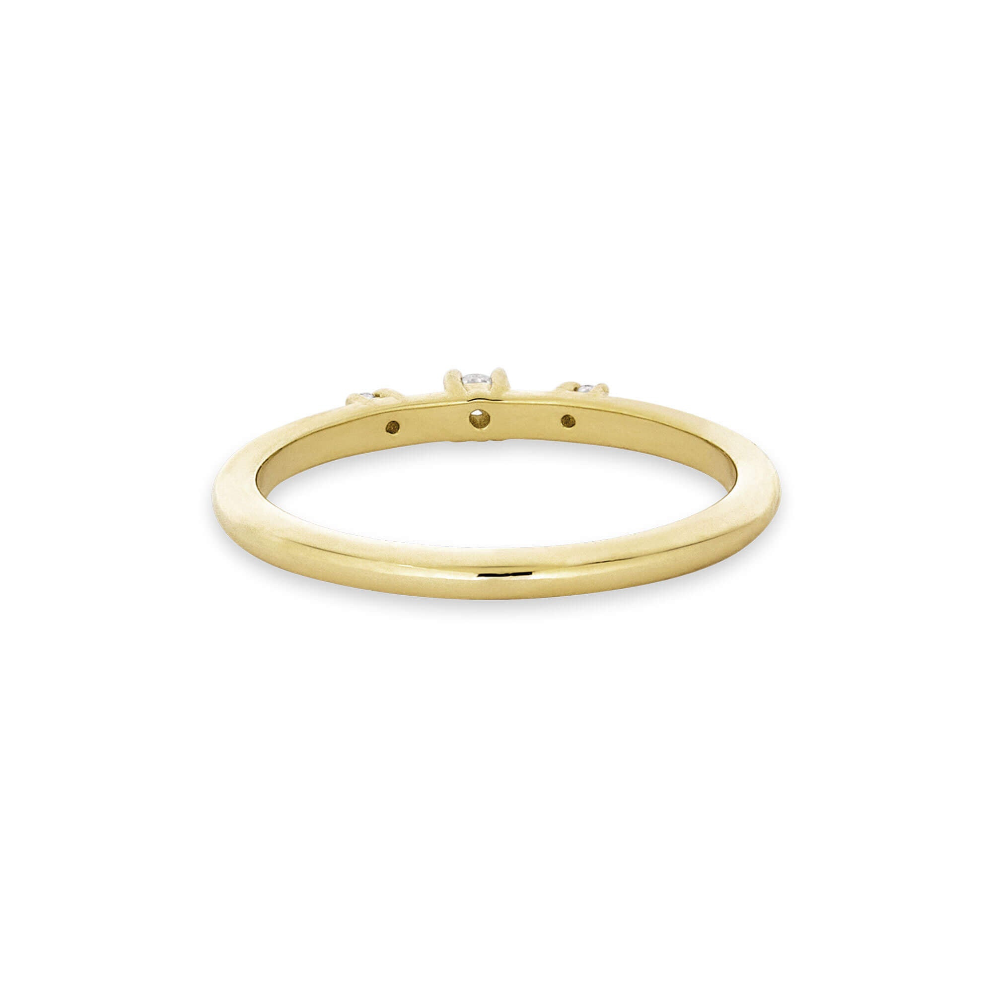 Dainty Diamond Trio Ring - 4