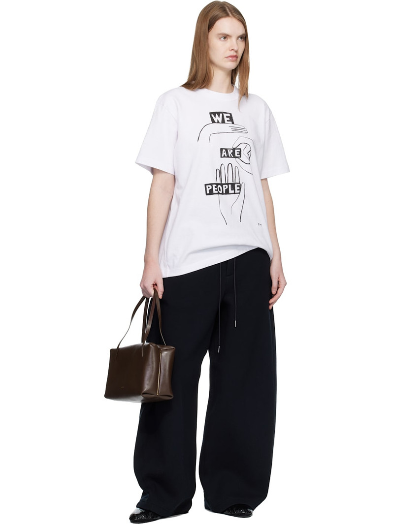 sacai White 'geoff sacai' Print T-shirt outlook