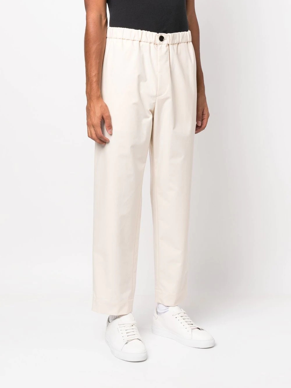 cropped straight-leg trousers - 3