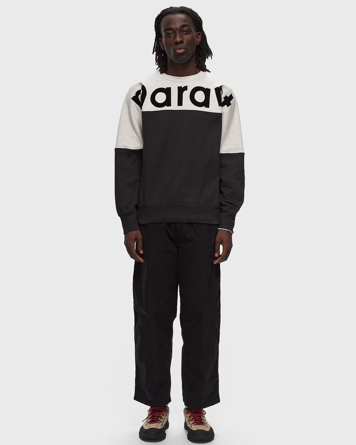 ISABEL MARANT｜SWEATSHIRTS (HOWLEY (SW0031HA B1M19H 10YW Isabel Marant Men's Faded Black Howley Logo Printed