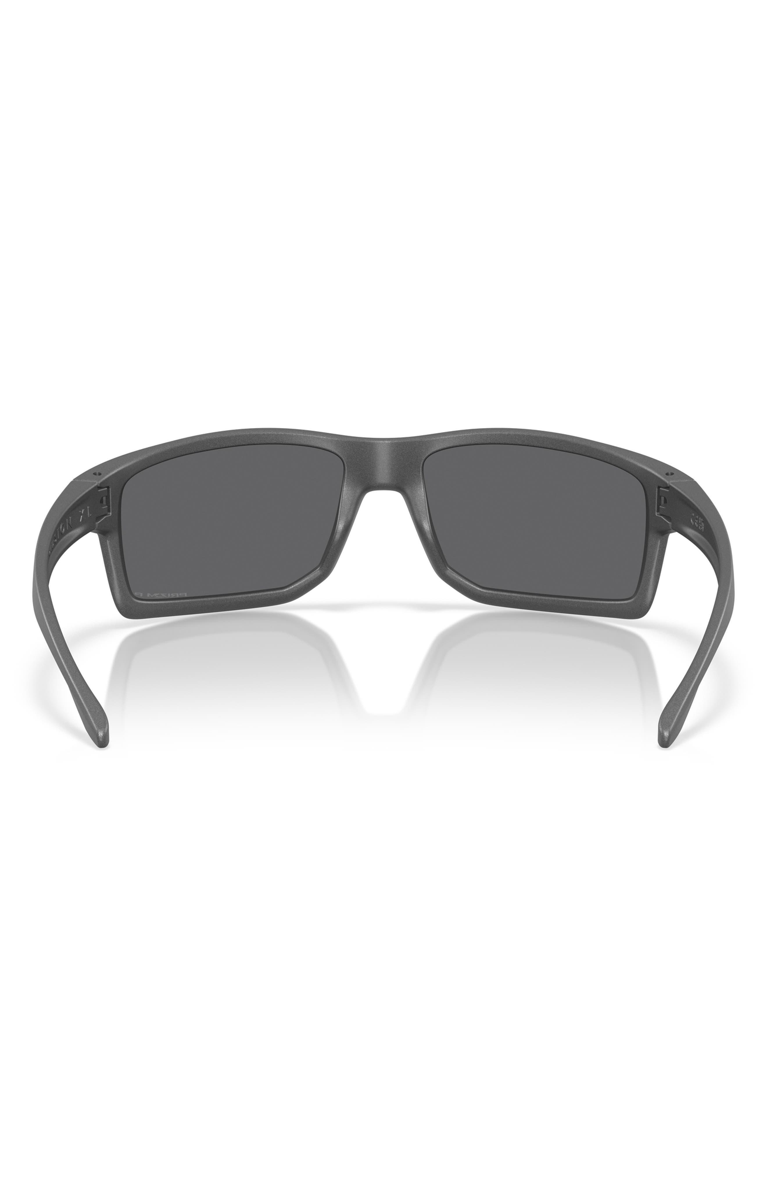 Oakley Gibston XL 62mm Rectangular Sunglasses in Black Grey at Nordstrom - 5