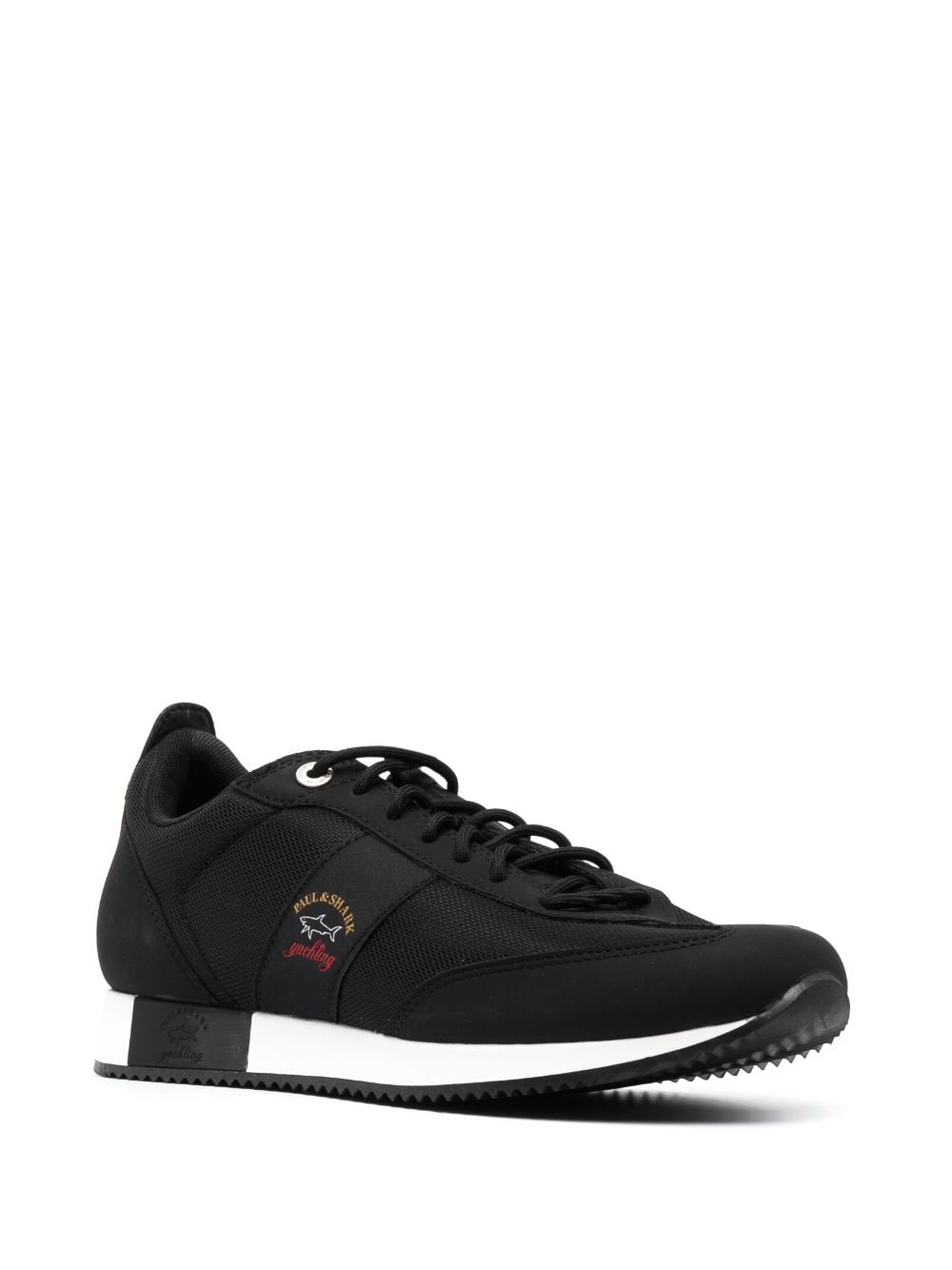 embroidered-logo low-top sneakers - 2